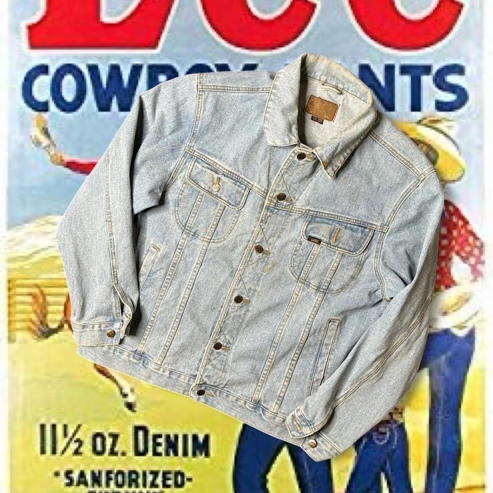 Classic Lee denim jacket in a light wash blue